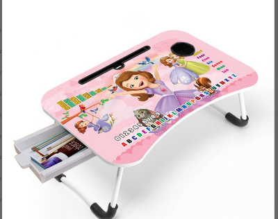 Picture of waterproof stiker table c portable unique  portable study and laptop table Computer Laptop Desk Small Foldable Multi-Function Bed Desk Simple Dormitory Lazy Table Bed with Laptop Table-Ivory