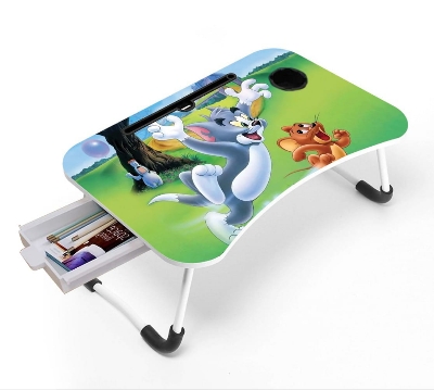 Picture of waterproof stiker table most unique  portable study table kids and babys study table for smart think Computer Laptop Desk Small Foldable Multi-Function Bed Desk Simple Dormitory Lazy Table Bed with Laptop Table-Chili Red