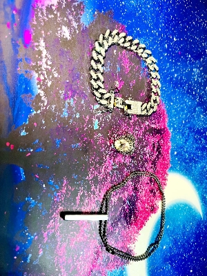 Picture of most unique bracelet  man stylish fashion  man items  Boys item-Black,18 CM