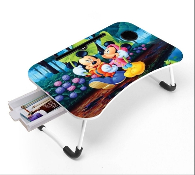 Picture of waterproof  portable fortable laptop table babys study table Computer Laptop Desk Small Foldable Multi-Function Bed Desk Simple Dormitory Lazy Table Bed with Laptop Table-Gold
