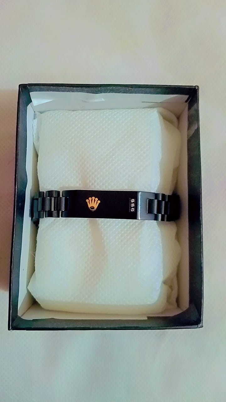 Picture of New style Men Cuban Link Chain Bracelet Shiny Rhinestone Inlaid Bangle Jewelry china orginal ss steel braceleyt new update best-rolex b,21 CM