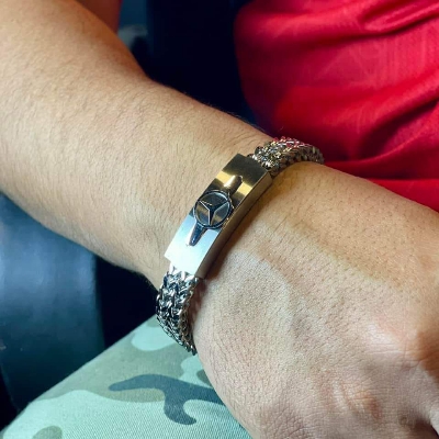 Picture of New style Men Cuban Link Chain Bracelet Shiny Rhinestone Inlaid Bangle JewelryNew style Men Cuban Link Chain Bracelet Shiny Rhinestone Inlaid Bangle JewelryNew style Men Cuban Link Chain Bracelet Shiny Rhinestone Inlaid Bangle Jewelry New style Men Cuban-Brown,16 CM