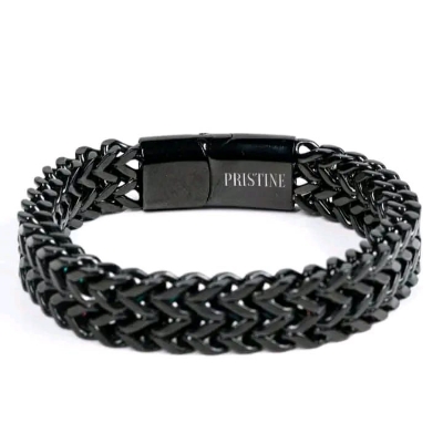 Picture of New style Men Cuban Link Chain Bracelet Shiny Rhinestone Inlaid Bangle Jewelry update on soha shop-Gold,17 CM