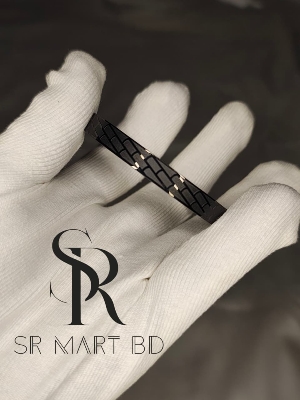 Picture of vairal ss steel New style Men Cuban Link Chain Bracelet Shiny Rhinestone Inlaid Bangle JewelrAyatul Kursi Cuff Bangles For Women Men Stainless Steel Simple Carve Bangle Messager Islam Muslim Arabic Style Jewelry Gift WANNA-77 code,Black