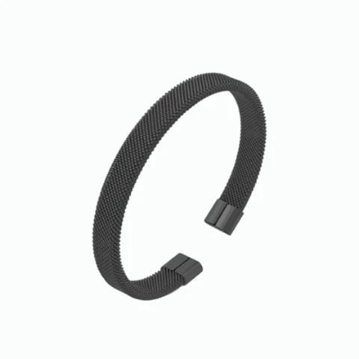 Picture of vairal ss steel New style Men Cuban Link Chain Bracelet Shiny Rhinestone Inlaid Bangle JewelrAyatul Kursi Cuff Bangles For Women Men Stainless Steel Simple Carve Bangle Messager Islam Muslim Arabic Style Jewelry Gift WANNA-black,Black