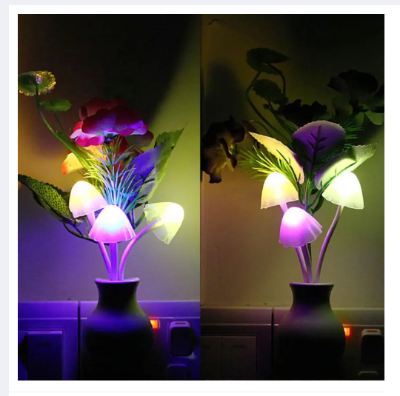 Picture of LED Sensor Dream Mushroom Night Light Lamp - Multi-Color 1 pcs best item for night dim light-Multicolor