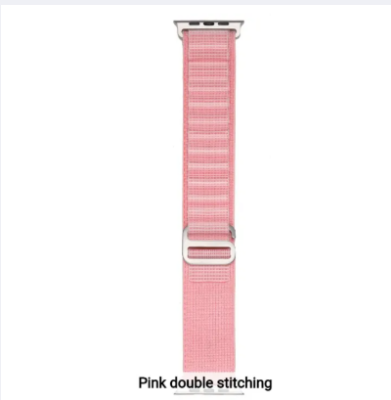 Picture of Vairal watch belt  Apple Watch Band 42mm 44mm 45mm 49mm for Women Men, Adjustable Loop Silicone Waterproof Sport Strap for iWatch Series Ultra/8/7/6/5/4/3 ( only belt )-Pink