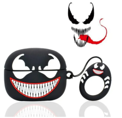 Picture of tom and jerry Red SILICONE (Only Cover) For Apple Airpods Pro and pro 2nd Gen Premium Earbuds Protective Cover (Headphone not included) joyroom T03s Pro Headphone not included-venom