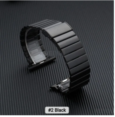 Picture of Vairal trending smart watch ss steel belt   42Mm/44Mm/45mm/ 49mm Stainless Steel Strap For Iwatch - Smart Watch Belt-best black