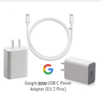 Picture of best low price a Google 30W USB-C Charger Fast Charging Pixel Phone Charger Adapter and Type C To Type-C PD Cable Compatible with Google Products and Other USB-C Devices asol charger-100% Orgnal Charger