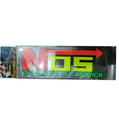 Picture of NOS LOGO Reflective Emblem Decal Car Bike Sticker Logo (5x5 Inch)