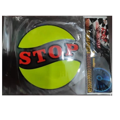 Picture of STOP LOGO Reflective Emblem Decal Car Bike Sticker Logo (5x5 Inch)