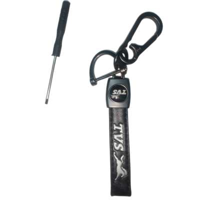 Picture of Tvs Keychains Black Leather Hook Key Chain - Key Ring - À¦Šà¦¾À¦¬À¦¿À¦° À¦°À¦¿À¦‚ - চাবির রিং
