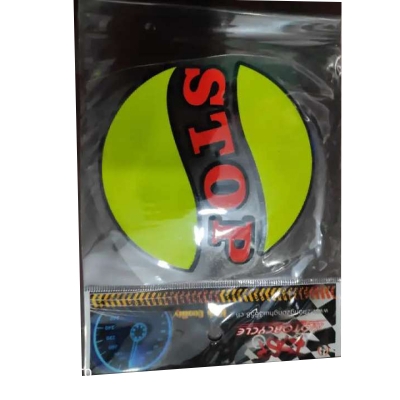 Picture of STOP Reflective Emblem Decal Car Bike Sticker Logo- 2pcs
