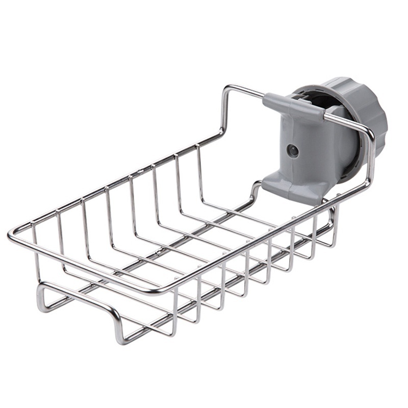 Picture of Adjustable Stainless Sink Sponge Holder/ Rack Towel Soap Kitchen Shelf Drainer Basket.