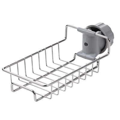 Picture of Adjustable Stainless Sink Sponge Holder/ Rack Towel Soap Kitchen Shelf Drainer Basket.