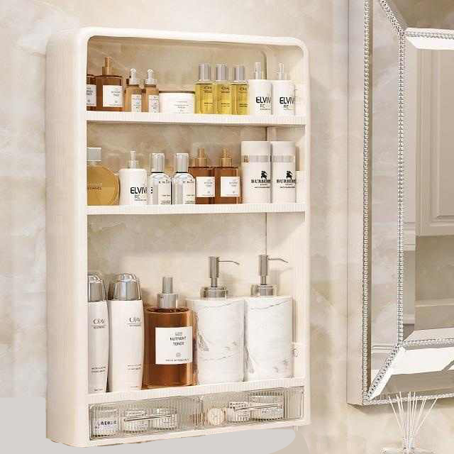 Picture of 3 layer wall mounted storage organizer for kitchen and bathroom