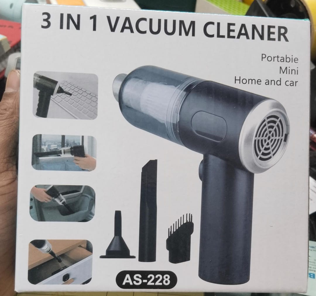 Picture of Portable Vacuum Cleaner 3 in 1 for Home and Car, dust cleaner for computer, laptop, car, electric items.