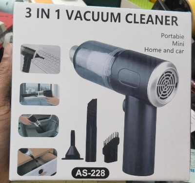 Picture of Portable Vacuum Cleaner 3 in 1 for Home and Car, dust cleaner for computer, laptop, car, electric items.