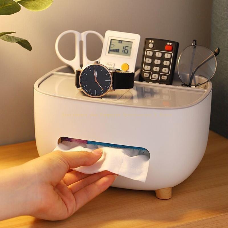 Picture of ECOCO Paper Towel Holder Tissue Box Home Stylish Boxes Storage Container Cartoon White Practical