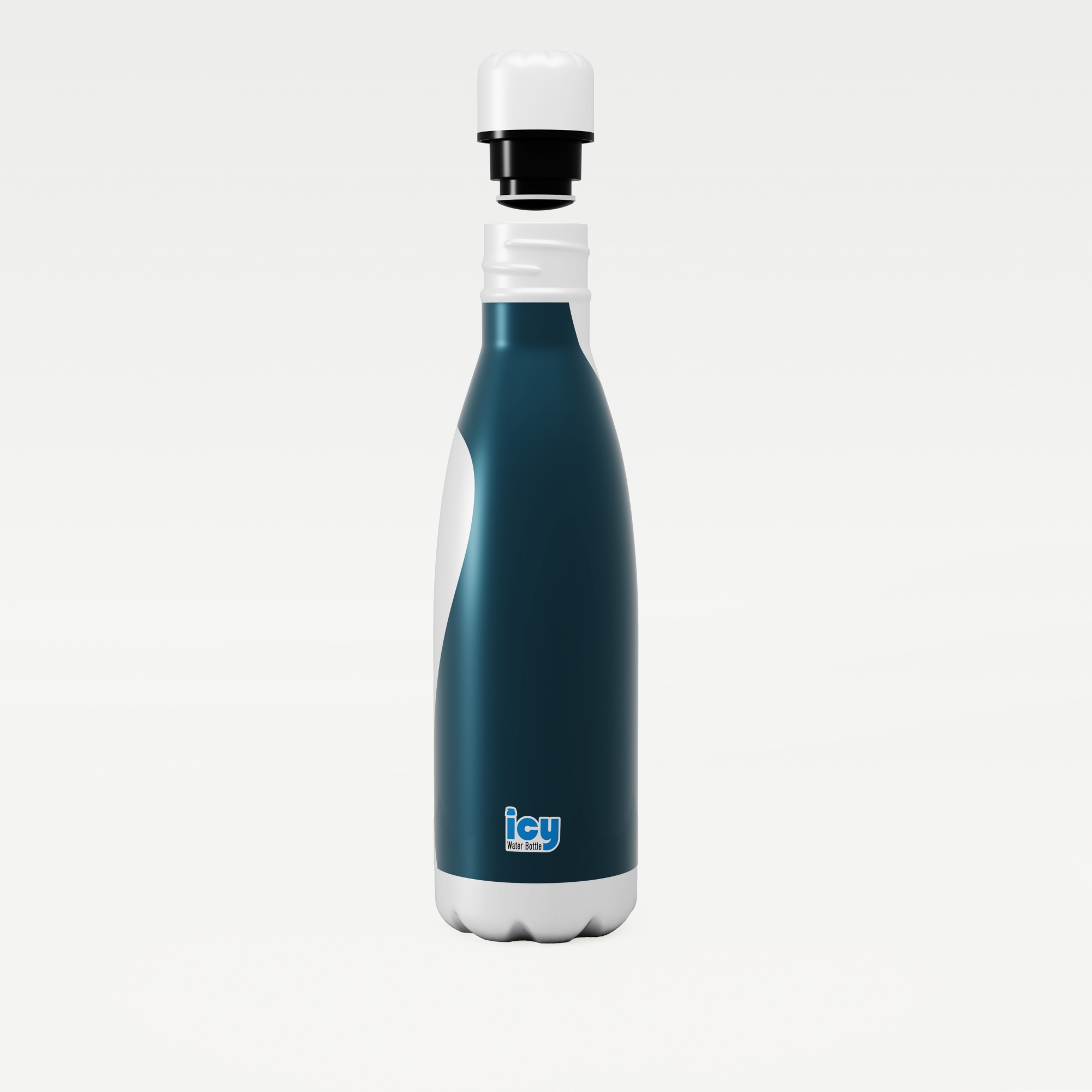 Picture of ICY Water Bottle 450 ML Stainless Steel| Keep Cold and Hot for 12 Hours| BPA Free| Leak Proof| Race Track Design| Double-Walled Insulated Inner Steel and Sturdy Outer