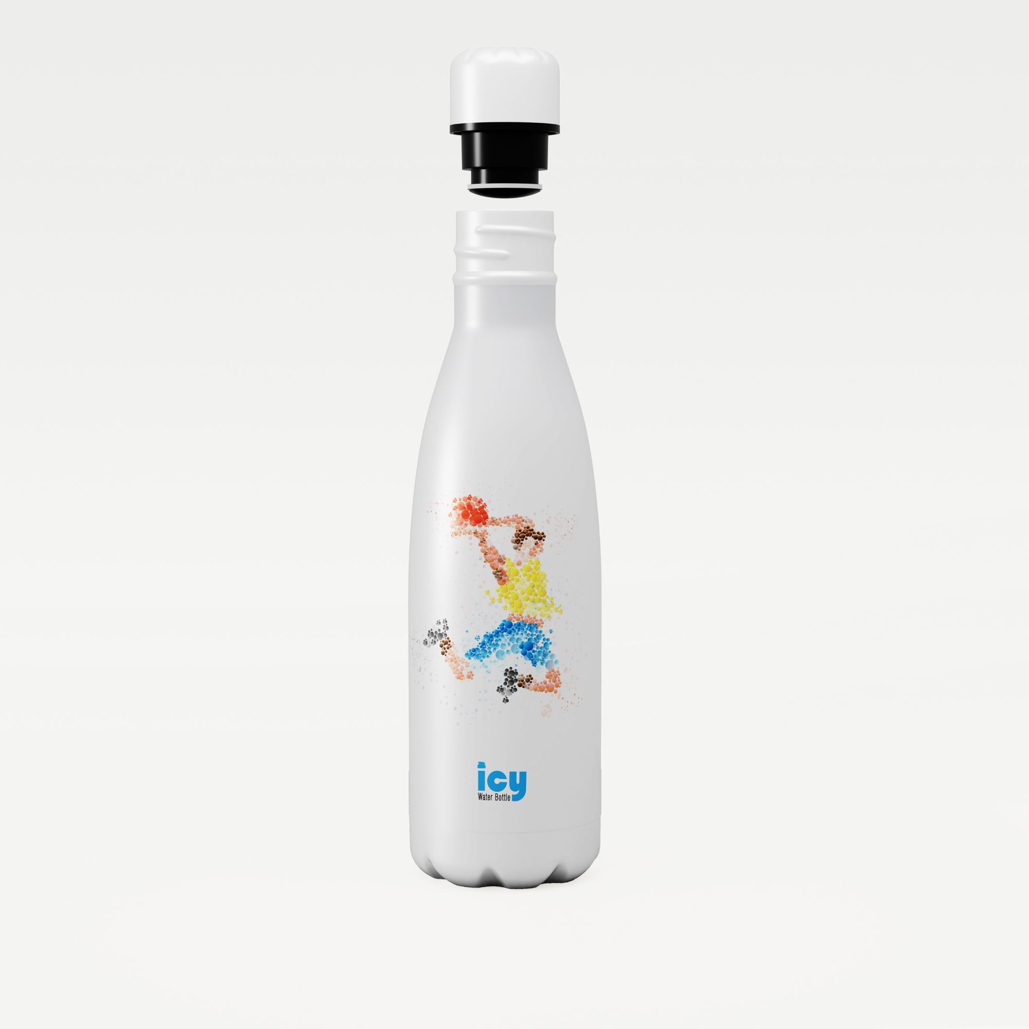 Picture of Hot & Cold Stylish SS Cola Water Bottle 450 ML | Leak-Proof with Eye-Catching Spiral Print | Wide Mouth for Effortless Filling | Double-Walled Insulated Inner Steel and Sturdy Outer | Ideal for Daily Hydration at School, Office, Gym | Modern and Eco-Friendly | Sunny Slices