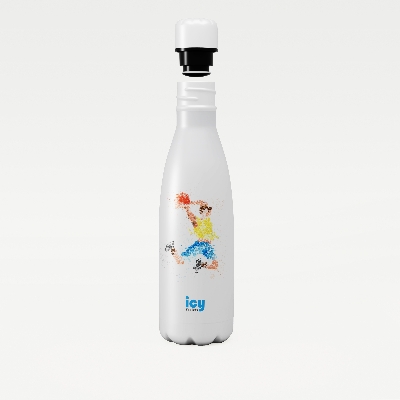 Picture of Hot & Cold Stylish SS Cola Water Bottle 450 ML | Leak-Proof with Eye-Catching Spiral Print | Wide Mouth for Effortless Filling | Double-Walled Insulated Inner Steel and Sturdy Outer | Ideal for Daily Hydration at School, Office, Gym | Modern and Eco-Friendly | Sunny Slices