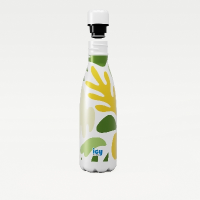 Picture of Hot & Cold Stylish SS Cola Water Bottle 450 ML | Leak-Proof with Eye-Catching Spiral Print | Wide Mouth for Effortless Filling | Double-Walled Insulated Inner Steel and Sturdy Outer | Ideal for Daily Hydration at School, Office, Gym | Modern and Eco-Friendly | Get Caped