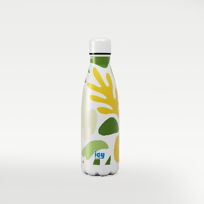 Picture of Hot & Cold Stylish SS Cola Water Bottle 450 ML | Leak-Proof with Eye-Catching Spiral Print | Wide Mouth for Effortless Filling | Double-Walled Insulated Inner Steel and Sturdy Outer | Ideal for Daily Hydration at School, Office, Gym | Modern and Eco-Friendly | Get Caped