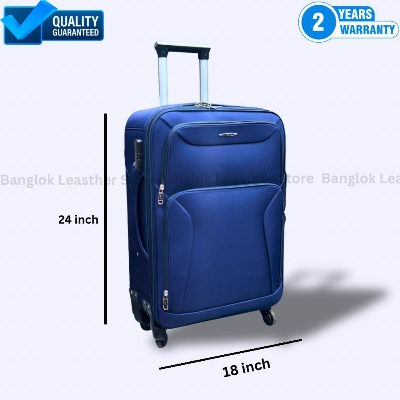 Picture of 24 Inch Fancy Trolley Luggage Bag - Fabric Travel Suitcase (2 Years Warranty) - Durable & Large Capacity