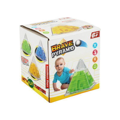 Picture of Ball Roll Pyramid Game | Handheld Multi-Level Maze | Gravity-Powered Focus Toy
