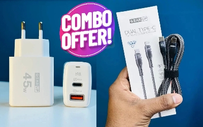 Picture of GearUP 45W Fast Charger and 60W Type-C Cable Combo