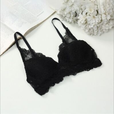 Picture of Black Color Cotton Foam Bra with Wireless For Women