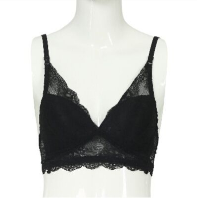 Picture of Black Color Cotton Foam Bra with Wireless For Women