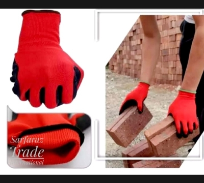 Picture of 1 Pair Nylon Rubber coated Safety Hand Gloves for Industrial, Household, gardening work