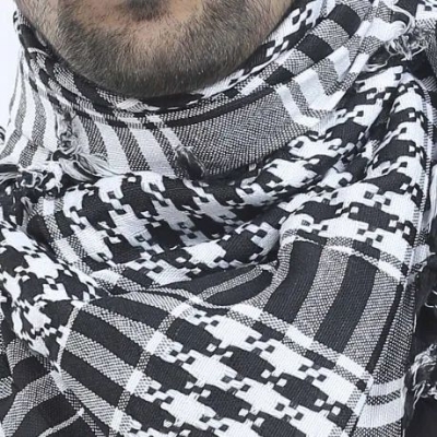 Picture of Soft Cotton Head scarf (40/40 inch) Haji Rumal/Gamcha Muslim Busana/Tie/Cap Hazi Pagri/Keren/Towel Men's Hijab/Hejab Tupi/Hat for Men-Black