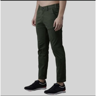 Picture of Olive Twill Gabardine Pant for Men