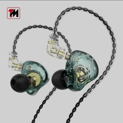 Picture of TRN MT1 HiFi 1DD Dynamic In-ear Earphone Drive HiFi Bass Metal Monitor Running Sport-green and black