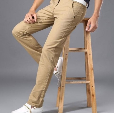Picture of Exclusive khaki pants men Stretch khaki colour pant khaki gabardine pant for men khaki denim pant for men