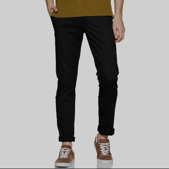 Picture of Slim-Fit Chino Gabardine Pants - Black