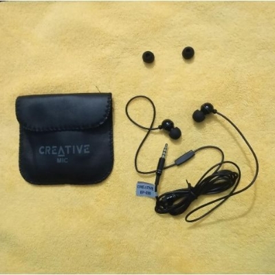 Picture of Orignal Creative High Bass Audio Earphone With Pouch Ep-530 - Black - Headphone