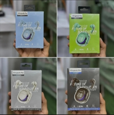 Picture of Ultra Pods Pro Wireless Earphones Bluetooth 5.3 Headphones LED Power Display Mini Crystal in-Ear Earbuds with Wireless Charging Case Touch Control Built-in Mic Headphone for Sports Waterproof Earphone