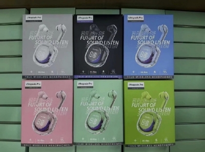 Picture of Ultra Pods Pro Wireless Earphones Bluetooth 5.3 Headphones LED Power Display Mini Crystal in-Ear Earbuds with Wireless Charging Case Touch Control Built-in Mic Headphone for Sports Waterproof Earphone