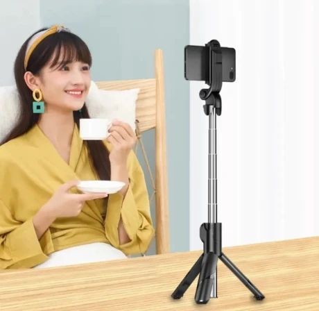 Picture of XT-02 Selfi Stick Bluetooth Selfi stick Tripod For phone 3 In 1 WireLess Monopod For Smartphone Mobile Foldable handheld