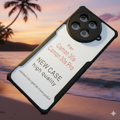 Picture of Back cover For Tecno Camon 30s/ Tecno Camon 30s Pro (Transparent, Black)