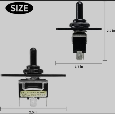 Picture of Boat Trim Switch, Briidea Marine Toggle Up Down Switch for RV Boat 12V 15A On Off On Momentary Panel 3Pin Control.BD