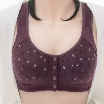 Picture of Printed Bra Maternity Bra Front Button Bra Silk Bra Comfortable Bra Ladies'UndergarMents-Bra