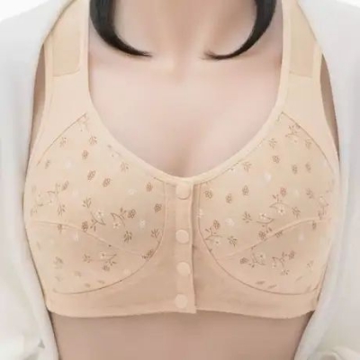 Picture of Printed Bra Maternity Bra Front Button Bra Silk Bra Comfortable Bra Ladies'UndergarMents-Bra
