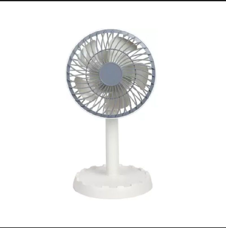 Picture of Joy Super JY-2218 Professional Rechargeable Portable Mini Table Fan Strong Wind Left to Right Oscillating Angle 45 Degrees