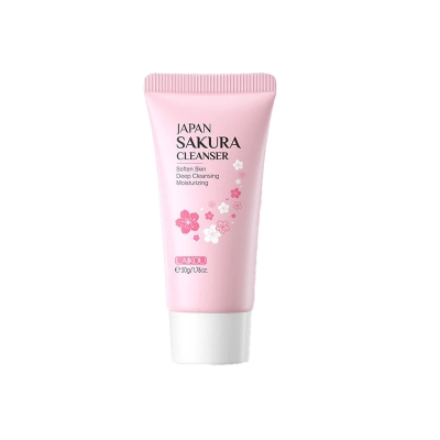 Picture of Sakura Cleanser Rich Foam Deep Clean Remove Grease Improve Oily Face Wash Cream Gentle Moisturizing Remove Blackhead Cleanser 50g